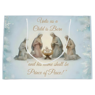 Christliches Weihnachtsdesign Große Geschenktüte