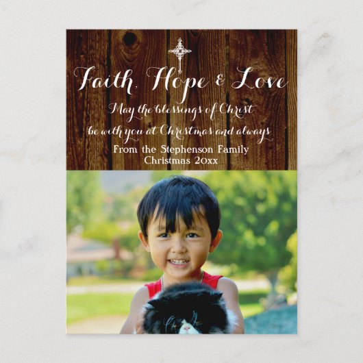 Christliches Weihnachtsfest Foto Postkarte (Vorderseite)