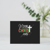 Christliches Weihnachtsgeschenk Frohe Weihnachten Postkarte (Stehend Vorderseite)