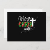 Christliches Weihnachtsgeschenk Frohe Weihnachten Postkarte (Vorne/Hinten)