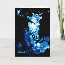 Christliches Weihnachtskarten-Verkünderengelsblau Feiertagskarte