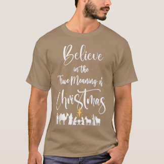 Christliches Weihnachtskind Jesus Krippe T-Shirt