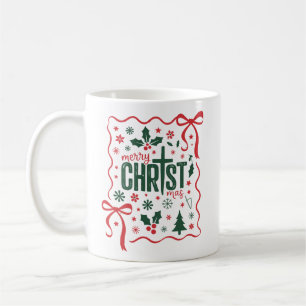 Christliches Weihnachtskreuz Zeichen Jesus Christu Kaffeetasse