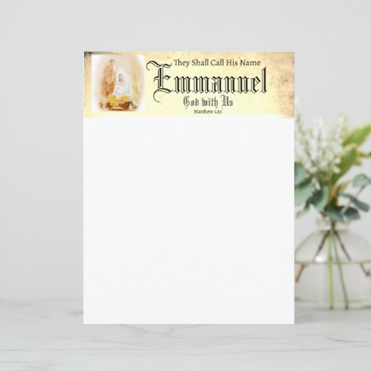 Christliches Weihnachtspapier (Stehend Vorderseite)