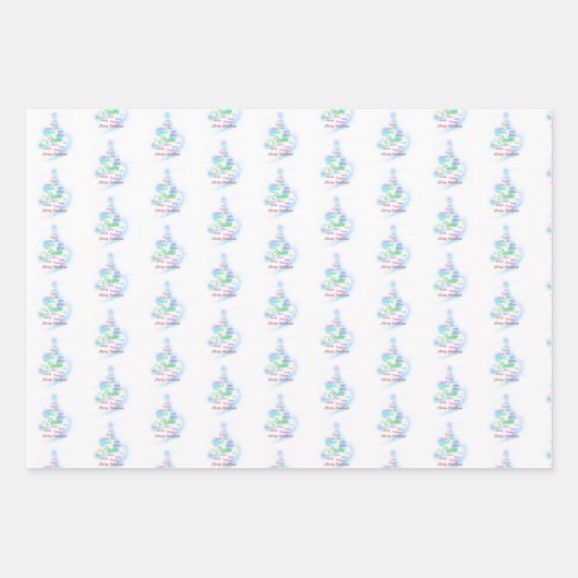 Christliches Weihnachtswackelpapier Geschenkpapier Set (Vorderseite 2)