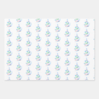 Christliches Weihnachtswackelpapier Geschenkpapier Set