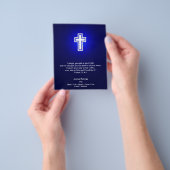 Christliches Weißes Kreuz auf marineblau Hintergru Flyer (Gruppe)