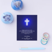 Christliches Weißes Kreuz auf marineblau Hintergru Flyer (Einzeln)
