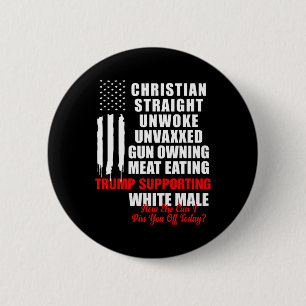 Christliches, weißes Licht, Vintages Amerika Fl. Button