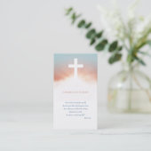 Christliches Weißkreuz Visitenkarte (Stehend Vorderseite)