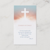 Christliches Weißkreuz Visitenkarte (Vorderseite)