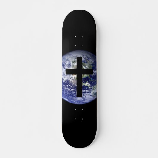 Christliches Weltkreuz-Board Skateboard (Vorne)