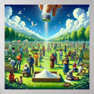 Christliches Weltkunstplakat zum Salz der Erde Poster