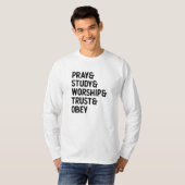 Christliches Word-Farbige Typografie-Zitat T-Shirt (Vorne ganz)