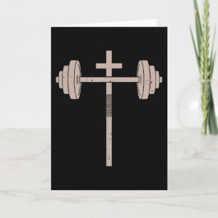 Christliches Workout Hantel Kreuz Hantel Gym Jesus Karte