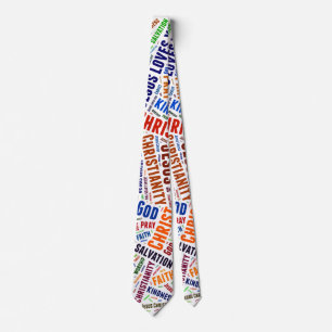 Christliches Wortkreuz Krawatte
