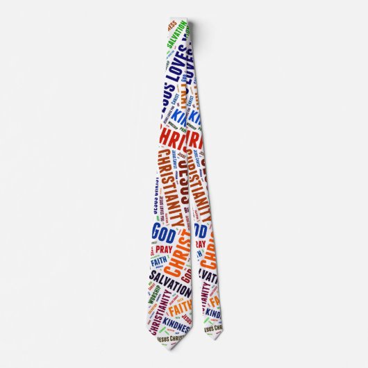 Christliches Wortkreuz Krawatte (Vorderseite)