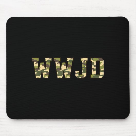 Christliches Wwjd-Tarnmuster Jagd Glaube Mousepad (Vorne)