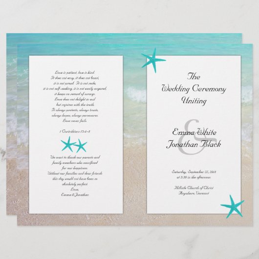 Christliches Zeremonie-Programm für den tropischen (Vorne/Hinten)