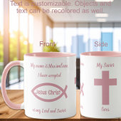 Christliches Zeugen - Jesus Christus - Rosa Tasse