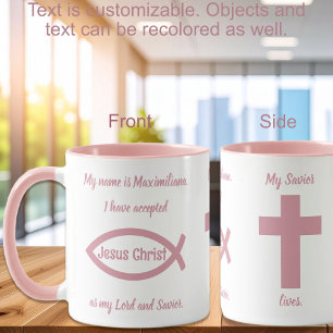Christliches Zeugen - Jesus Christus - Rosa Tasse