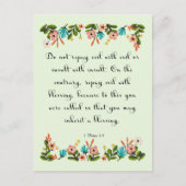 Christliches Zitat Art. 1 Peter 3:9 Postkarte (Vorderseite)