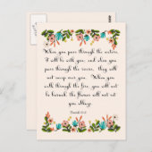 Christliches Zitat Art - Isaiah 43:2 Postkarte (Vorne/Hinten)