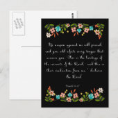 Christliches Zitat Art - Isaiah 54:17 Postkarte (Vorne/Hinten)