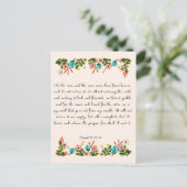 Christliches Zitat Art - Isaiah 55:10-11 Postkarte (Stehend Vorderseite)