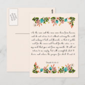 Christliches Zitat Art - Isaiah 55:10-11 Postkarte (Vorne/Hinten)