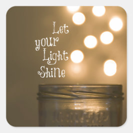 Christliches Zitat aus der Inspirationsbibel Quadratischer Aufkleber