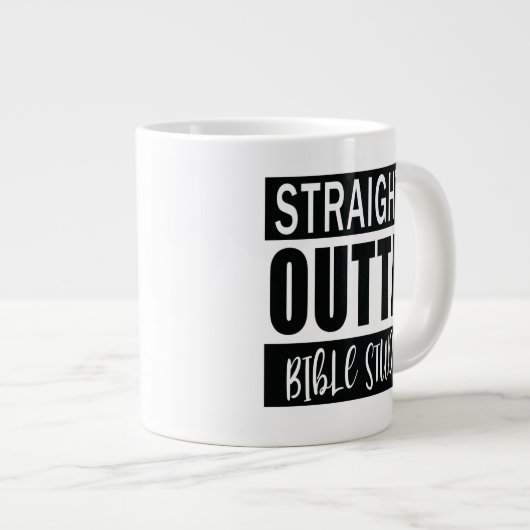 Christliches Zitat aus der lustigen Bibel Jumbo-Tasse (Vorderseite Rechts)