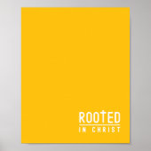 Christliches Zitat aus gelbem Glauben Poster (Vorne)