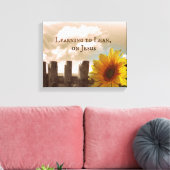 Christliches Zitat: Das Leben auf Jesus lernen Leinwanddruck (Insitu (Wohnzimmer))