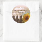 Christliches Zitat: Das Leben auf Jesus lernen Runder Aufkleber (Tasche)