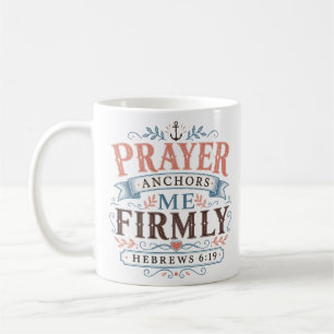 Christliches Zitat, das mich fest verankert Kaffeetasse
