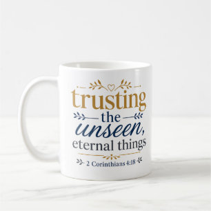 Christliches Zitat: Dem Unsichtbaren Ewigen vertra Kaffeetasse