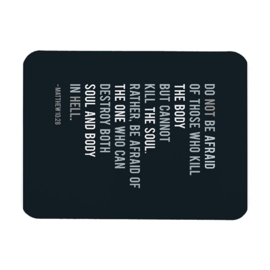 Christliches Zitat der Glaubenbibel Magnet (Horizontal)