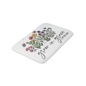 Christliches Zitat des botanischen Blumenanbaus Badematte (Schrägansicht)