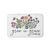 Christliches Zitat des botanischen Blumenanbaus Badematte (Vorderseite)