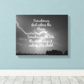 Christliches Zitat - Die Stürme des Lebens Leinwanddruck (Insitu (Holzboden))