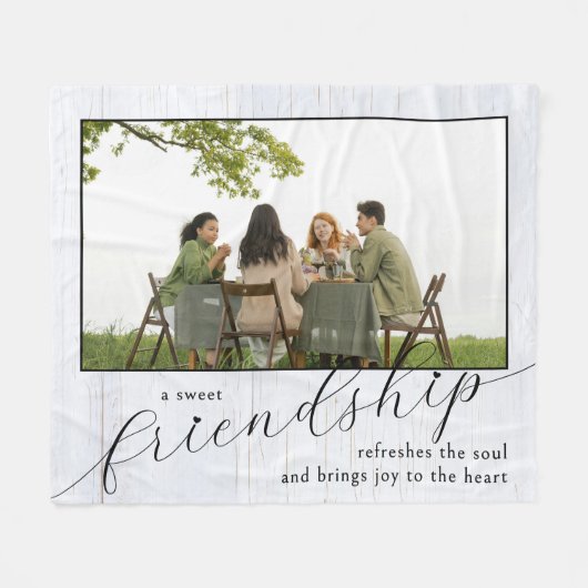Christliches Zitat Freundschafts-Fleece-Decke Fleecedecke (Vorderseite (Horizontal))