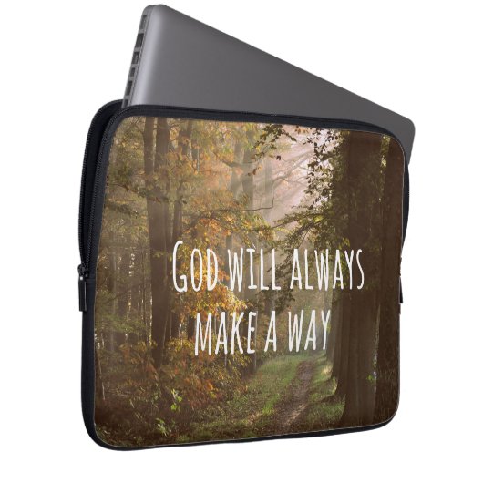 Christliches Zitat: Gott will Laptopschutzhülle (Vorne Rechts)