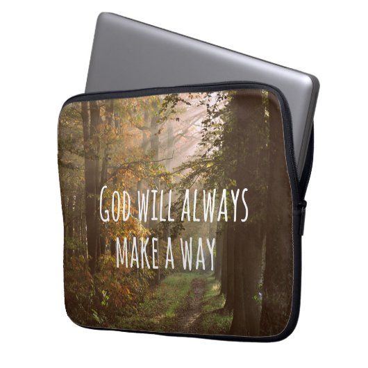 Christliches Zitat: Gott will Laptopschutzhülle (Vorderseite Links)