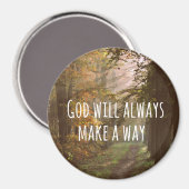 Christliches Zitat: Gott will Magnet (Vorderseite/Rückseite)