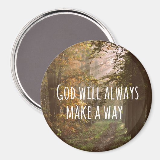 Christliches Zitat: Gott will Magnet (Vorderseite/Rückseite)