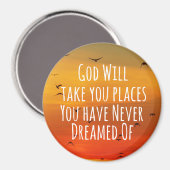 Christliches Zitat: Gott will Magnet (Vorderseite/Rückseite)