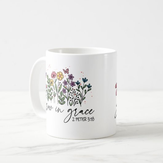 Christliches Zitat in Grace Kaffeetasse (Vorderseite Links)