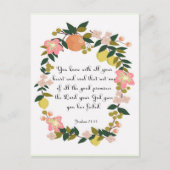 Christliches Zitat - Joshua 23:14 Postkarte (Vorderseite)