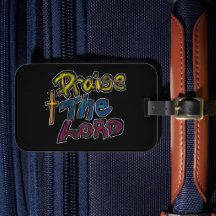 Christliches Zitat "Lob des Herrn" auf schwarz